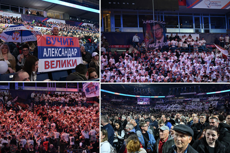 Spektakularan skup SNS-a: Više od 60.000 ljudi u Areni, ori se "Aco Srbine" (FOTO/VIDEO)