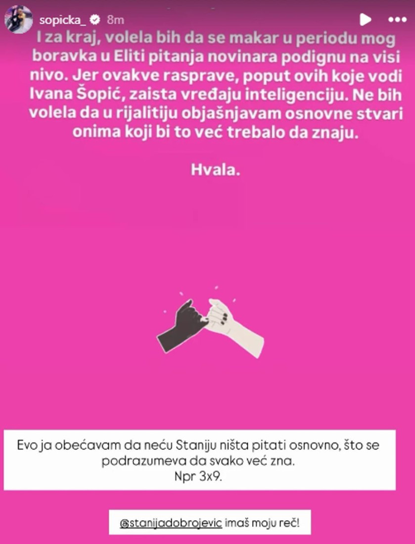 "Stanija, imaš moju reč!" Ivana Šopić u jeku drame starleti dala i jedno javno obećanje (FOTO)