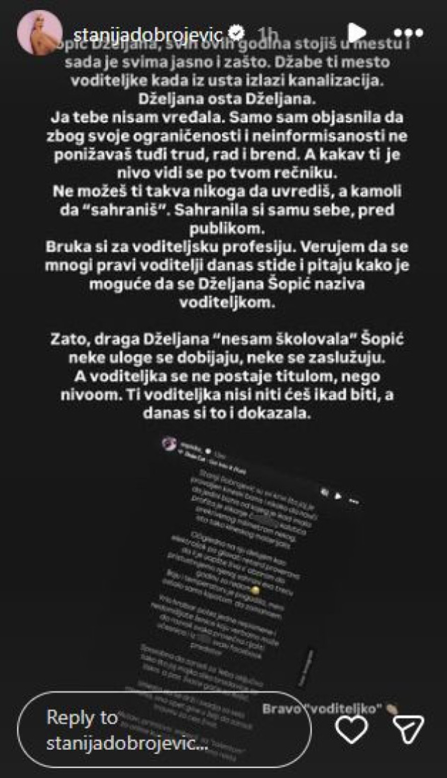 Stanijin i Šopićkin "rat" se nastavlja: Džabe mesto voditeljke, kad ti iz usta izlazi kanalizacija! (FOTO)