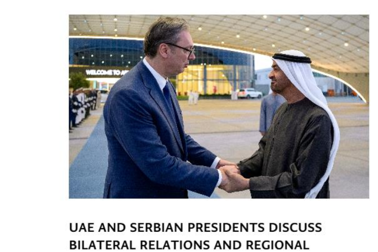 "Takav je moj prijatelj, šeik Muhamed..." Vučić u Emiratima udarna vest i na zvaničnom sajtu predsednika UAE