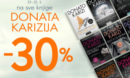 30% popusta na sve knjige Donata Karizija: Jedinstvena prilika da otkrijete jednog od najvećih autora trilera današnjice