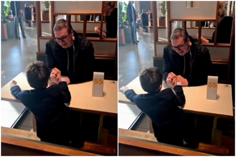 Rešio da izvede tatu: Vučić objavio video sa najmlađim sinom i pokazao kako se provode