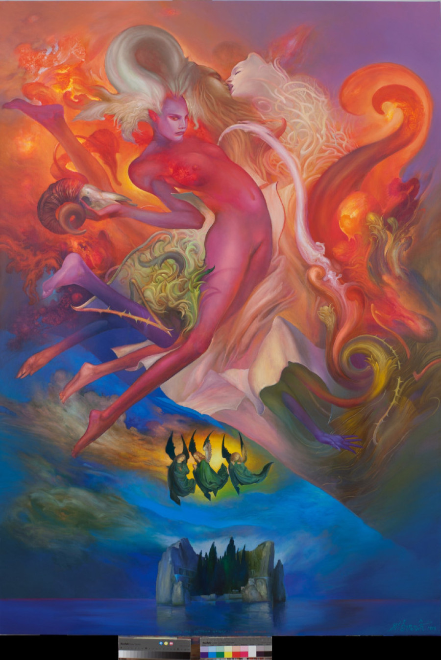 Erotika opasnih i fatalnih žena: Spektakularni radovi Željka Đurovića na izložbi u Likovnoj galeriji Kolarca (FOTO)