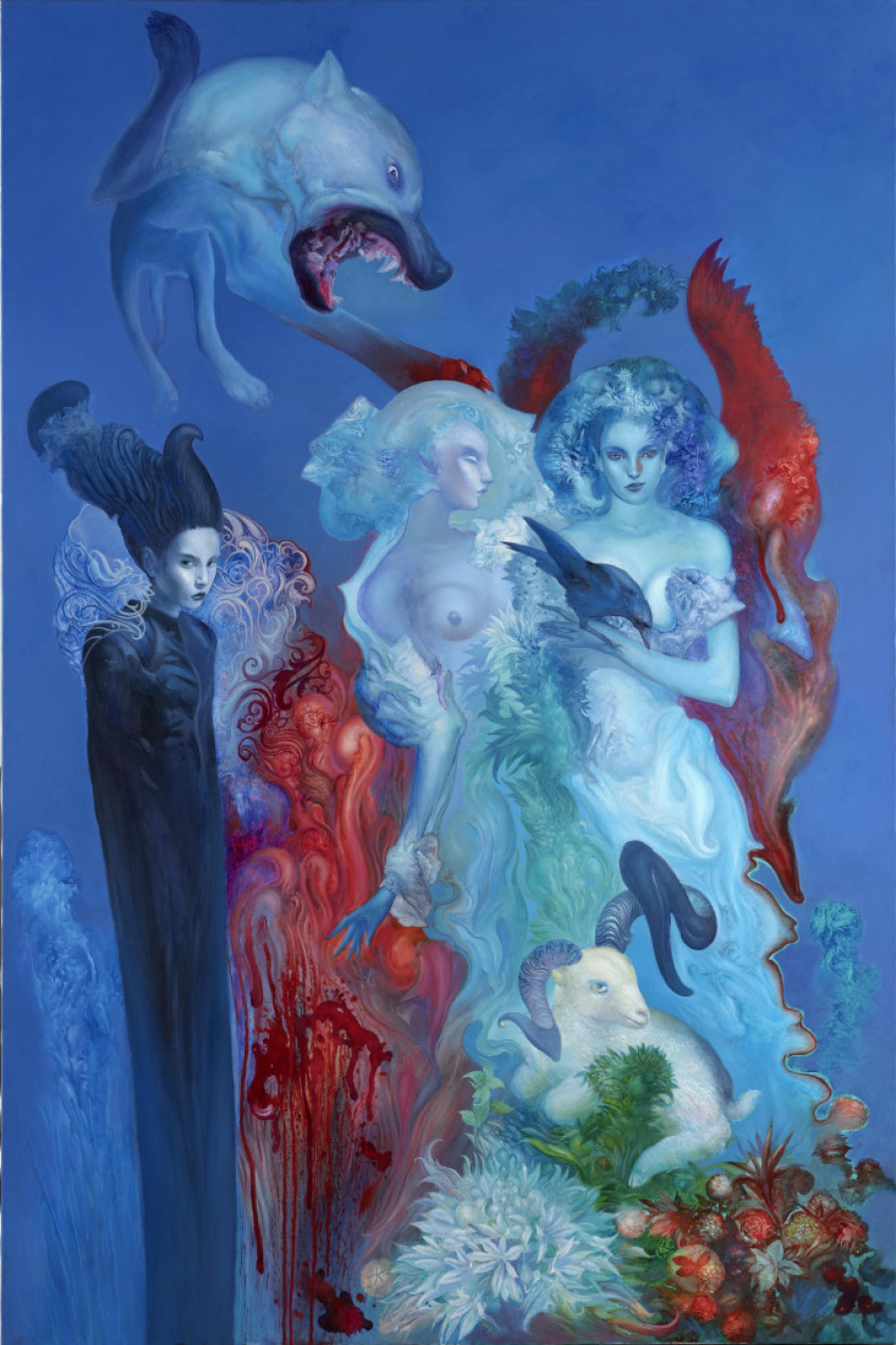 Erotika opasnih i fatalnih žena: Spektakularni radovi Željka Đurovića na izložbi u Likovnoj galeriji Kolarca (FOTO)