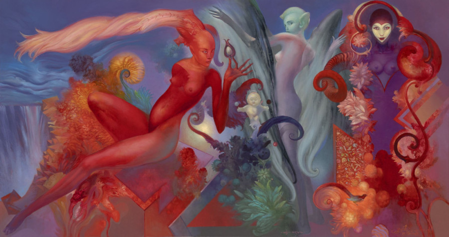 Erotika opasnih i fatalnih žena: Spektakularni radovi Željka Đurovića na izložbi u Likovnoj galeriji Kolarca (FOTO)