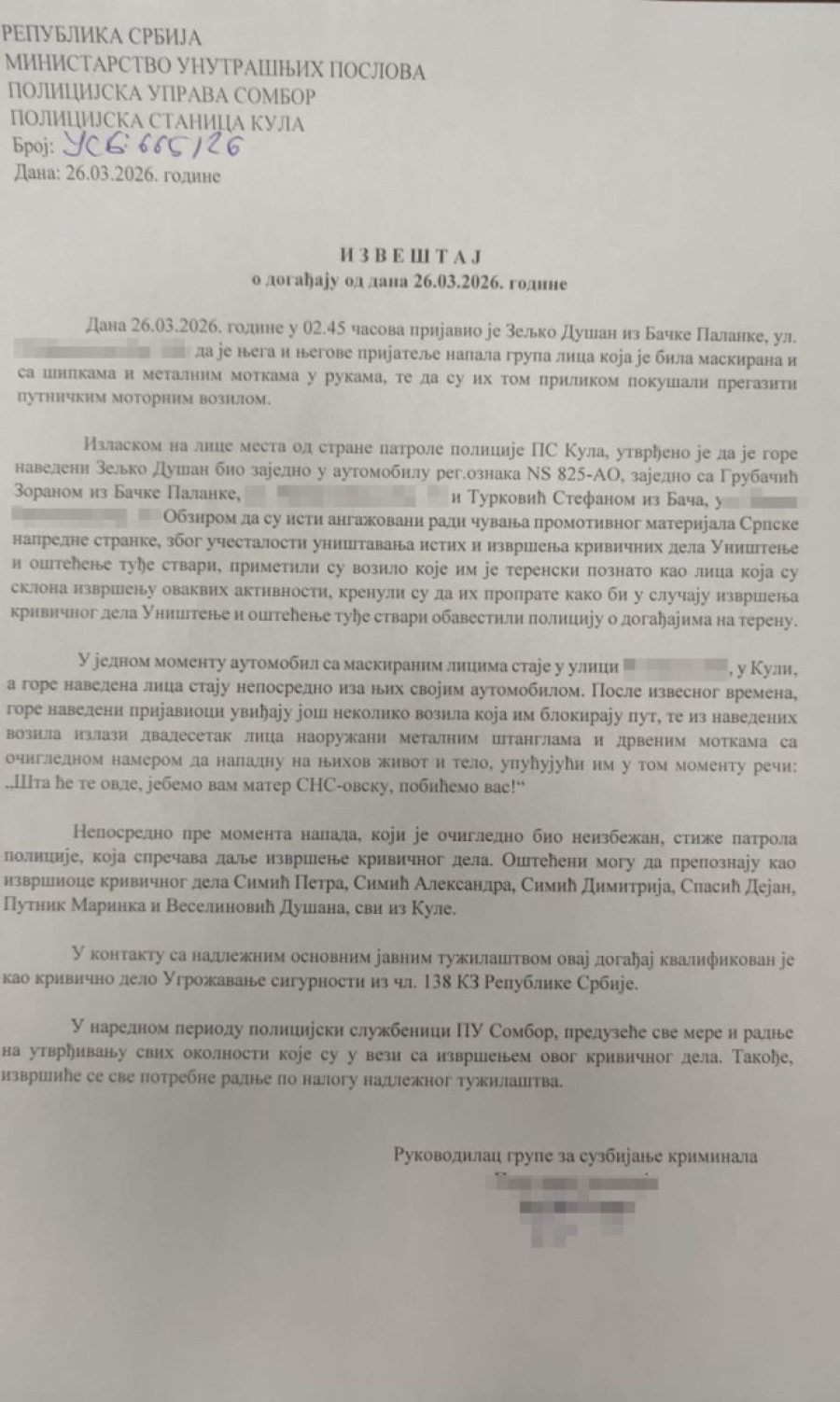 Blokaderi u Kuli razotkriveni do kraja: Iza političke priče krije se opasna kriminalna organizacija!