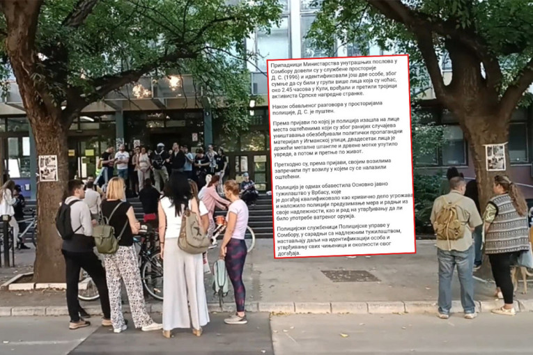 Oglasila se policija o događajima u Kuli: Blokaderi šipkama i motkama napadali aktiviste SNS, pa im pretili! (FOTO)