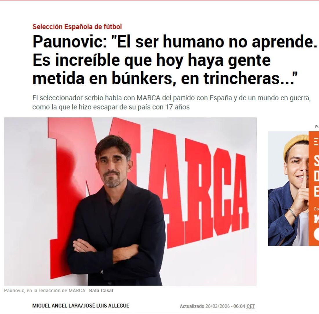 Španci se poklonili Paunoviću: Evo šta su ponovo uradili selektoru Srbije (FOTO)