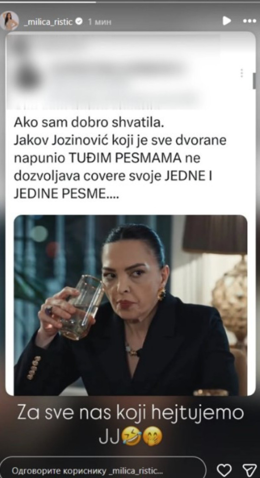 Pevačica žestoko ispozivala Jakova Jozinovića: "Za sve nas koji ga hejtujemo..." (FOTO)