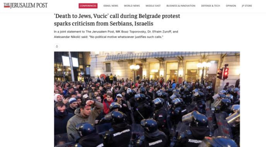 Izrael i "Jerusalim post" žestoko osuđuju antisemitsko divljanje blokadera: Nijedan politički motiv ne opravdava poziv na ubistvo!