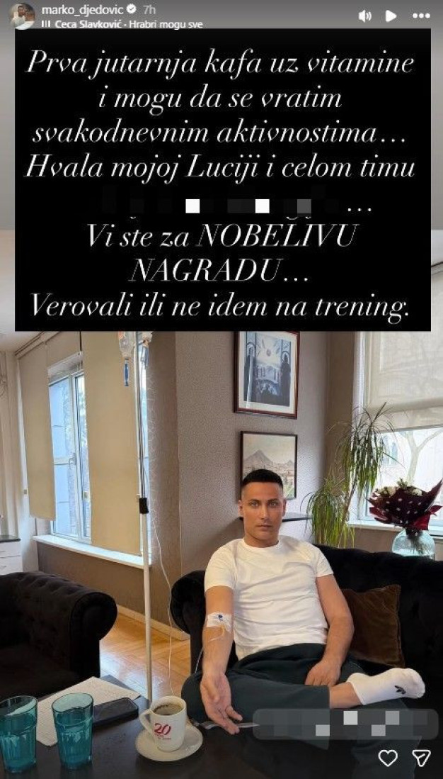 Evo kako Đedović izgleda posle zahvata: Oglasio se s infuzije! (FOTO)