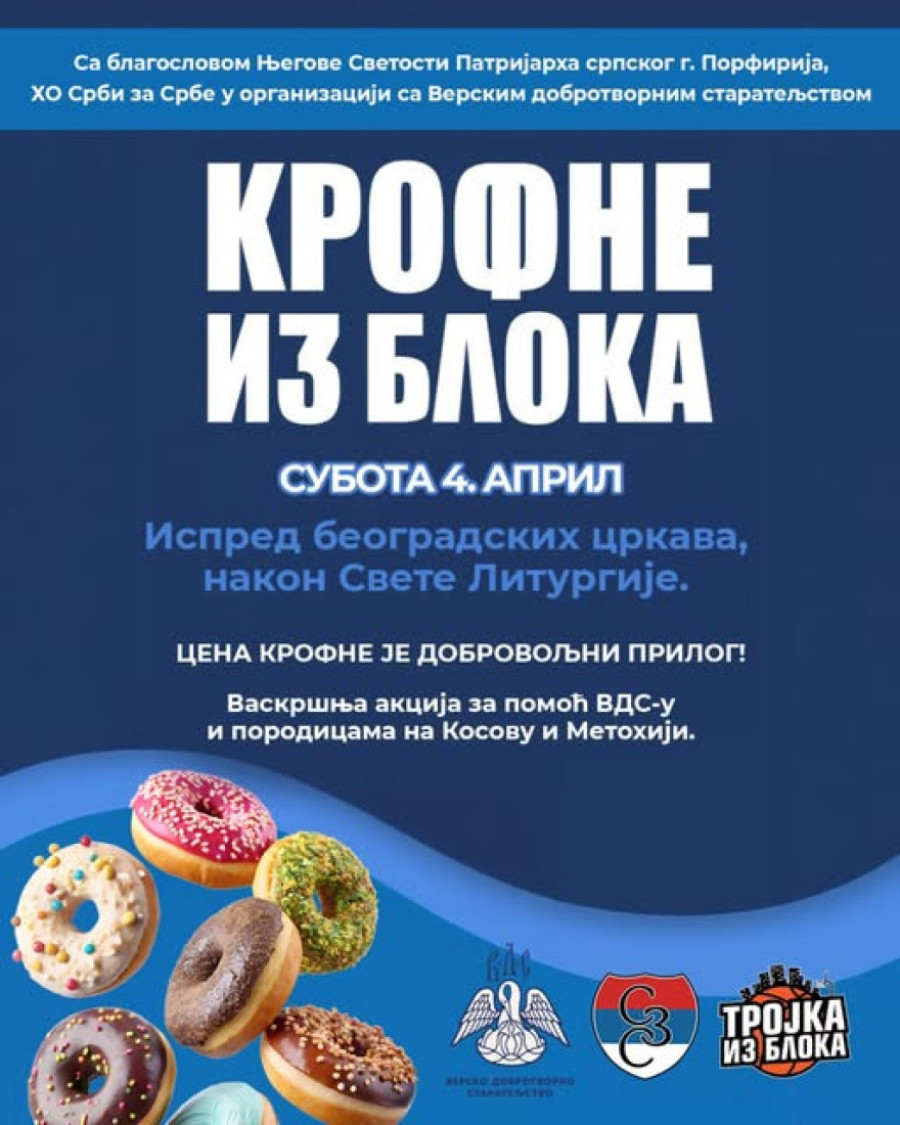 Velika akcija u crkvama na Vrbicu: Spremljeno 60.000 "krofni iz bloka", donacije za porodice na Kosmetu (FOTO)