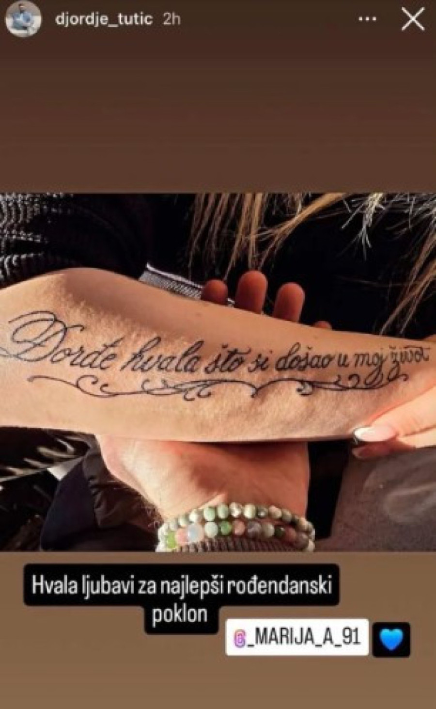 Sin Zorice Brunclik nakon razvoda ponovo zaljubljen: Nova devojka istetovirala njegovo ime (FOTO)