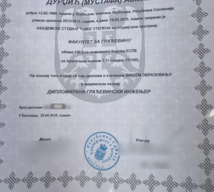 Asmin završio ovaj državni fakultet u Beogradu: Njegov otac objavio diplomu, otkrio s kojim prosekom je završio!