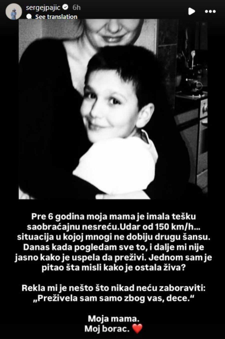 Majka Sergeja Pajića doživela težak udes, jedva je preživela: Desio se udar od 150 km/h!