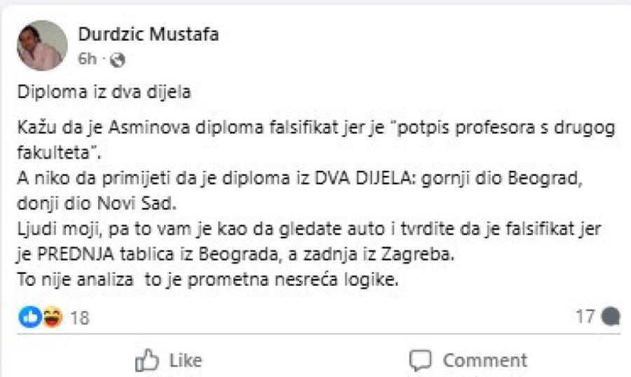 Skandal zbog Asminove diplome! Nakon optužbi da je lažna oglasio se njegov otac!
