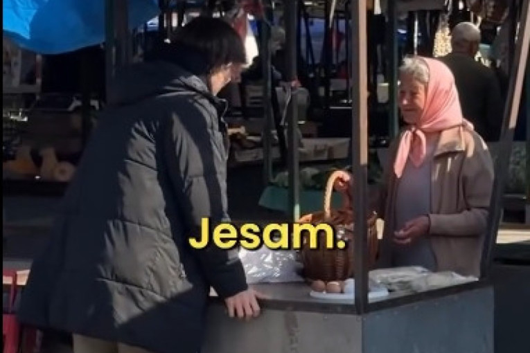 Srce kao kuća: Influenser na pijaci kupio sva jaja bakici i ostavio joj 4.000 dinara! (VIDEO)