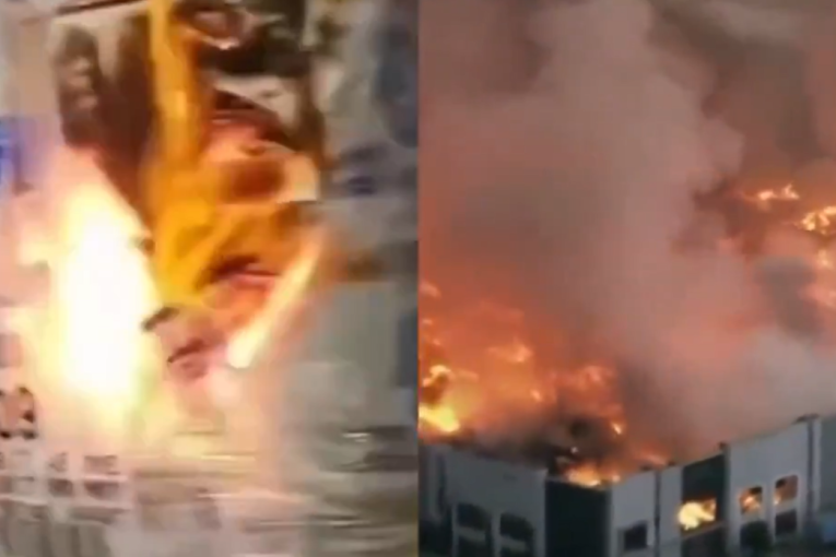Radnik izazvao veliki požar, trčao kroz skladište, palio sve i vikao: "Trebalo je više da nas platite" (VIDEO)