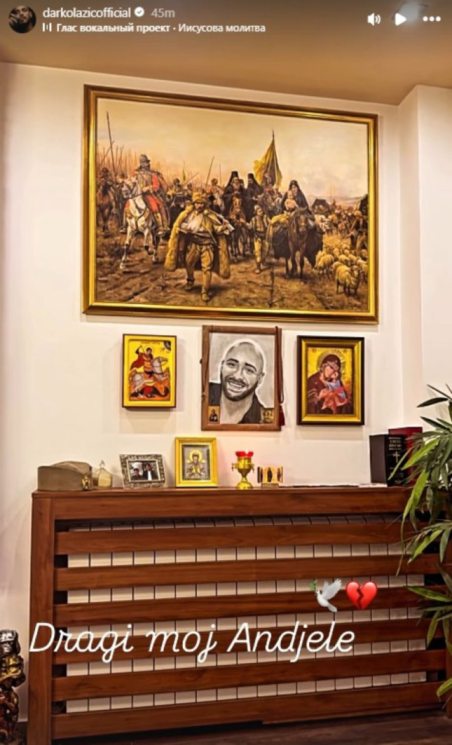 "Dragi moj anđele..." Detalj iz kuće Darka Lazića koji je rasplakao mnoge (FOTO)