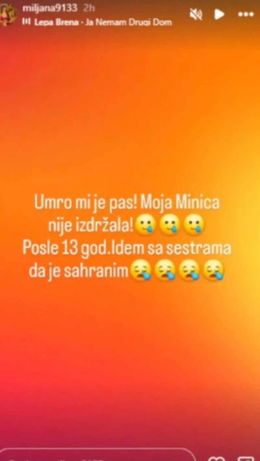 "Idem da je sahranim" Miljana Kulić slomljena na Vaskrs!