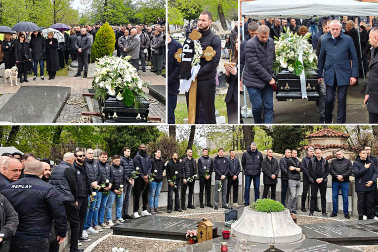 Sahranjen Vujošević: Sanduk nosili asovi Partizana, krst Lovernj, na večni počinak ispraćen je uz pesme koje je voleo (FOTO/VIDEO)