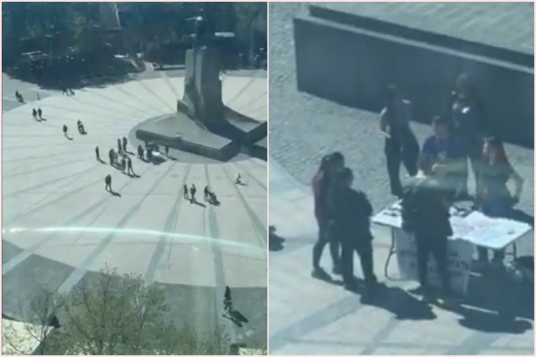 Štand blokadera doživeo potpuni fijasko u Kraljevu: Trg prazan, niko ih ne šljivi!