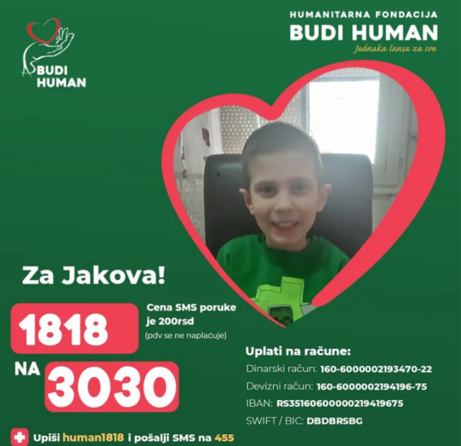 Teška borba malog Jakova: Vodi tešku bitku, potrebna je pomoć svih nas