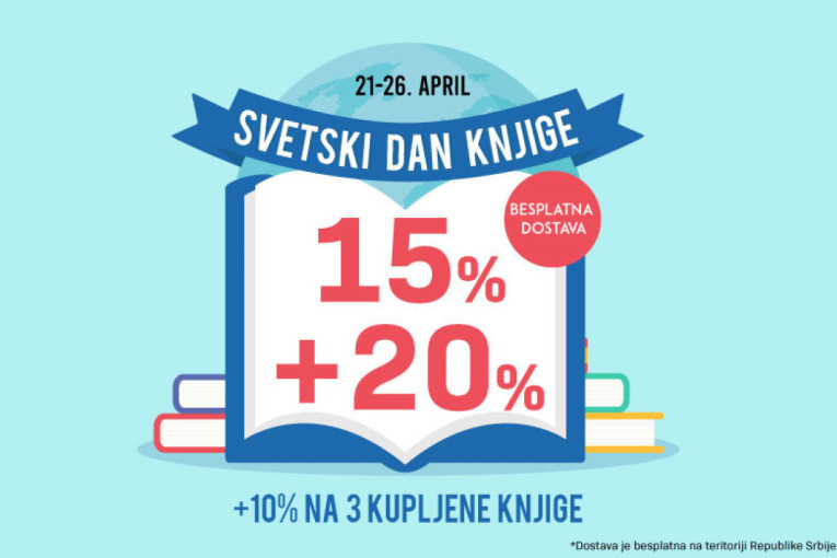 Povodom Svetskog dana knjige: Najveći popust u godini uz besplatnu dostavu širom Srbije!
