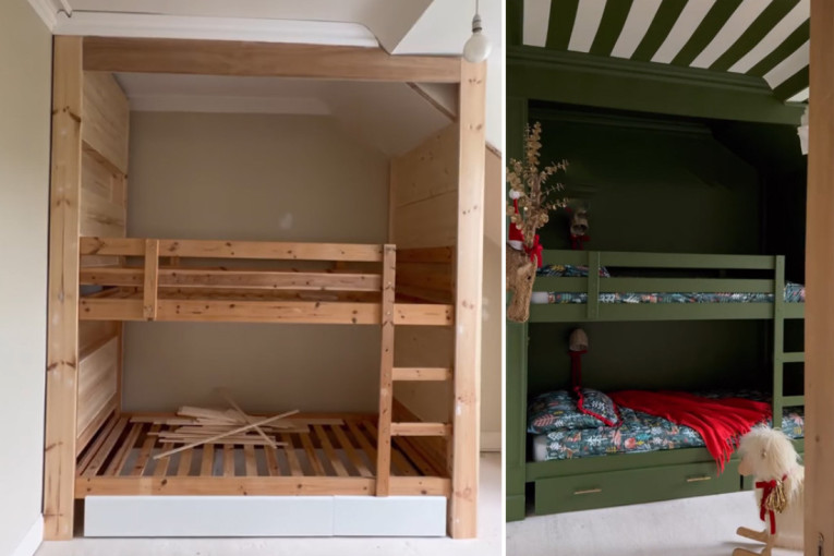 Snalažljiva mama je od starih kreveta kupljenih na Fejsbuku napravila čudo od dečije sobe (VIDEO)