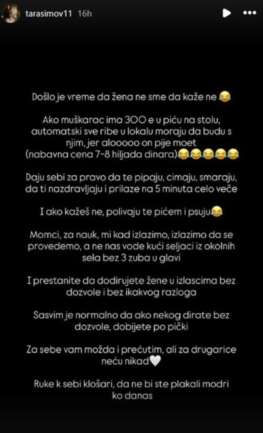 "Ruke k sebi klošari, dobićete po p***i!" Tara Simov se obračunala sa muškarcem u klubu: Bićete modri kao danas!