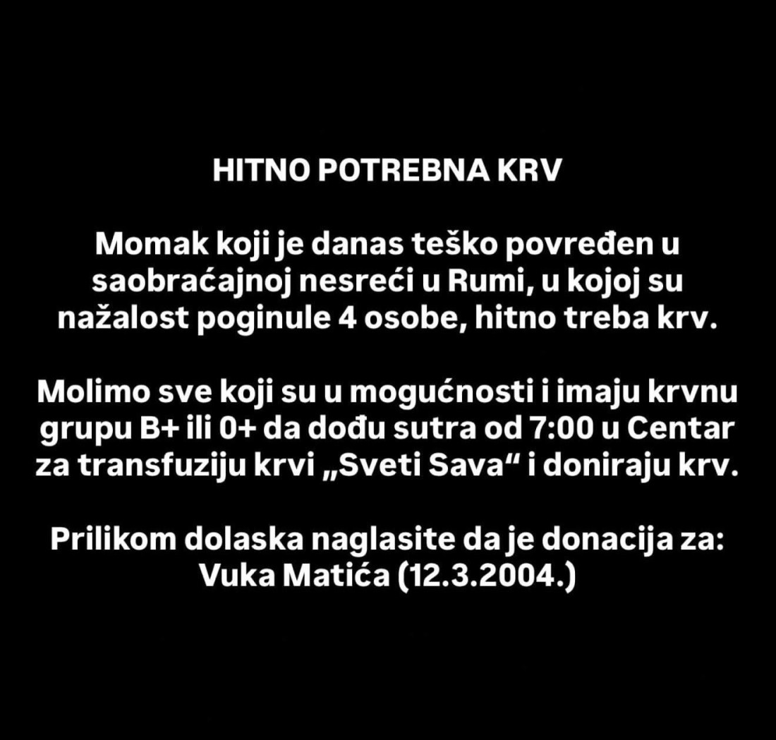 Lekari se bore za život Vuka iz "golfa smrti"! Mrežama se širi apel - hitno potrebna krv!
