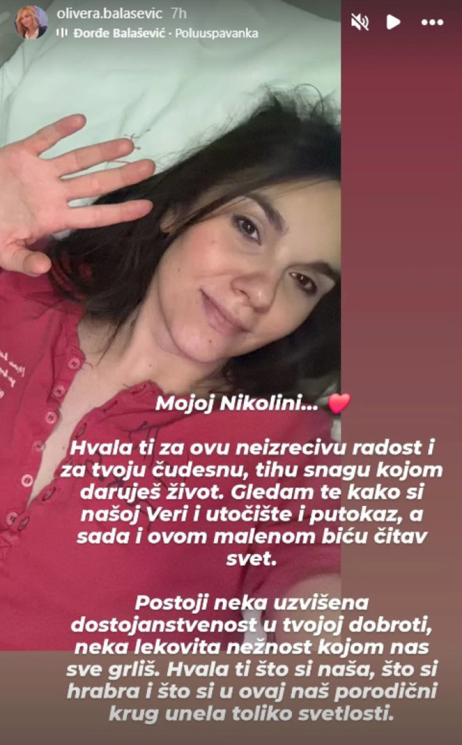 Supruga Alekse Balaševića se obratila posle porođaja porukom svekrvi: Postoje te neke duše...