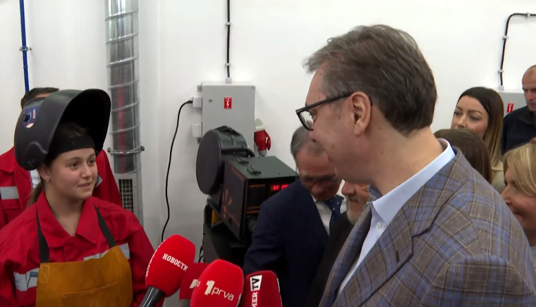 Vučić u Pančevu u Centru za dualno obrazovanje: Ovde smo da slavimo rad i njegovu budućnost, a ne nerad  (VIDEO)