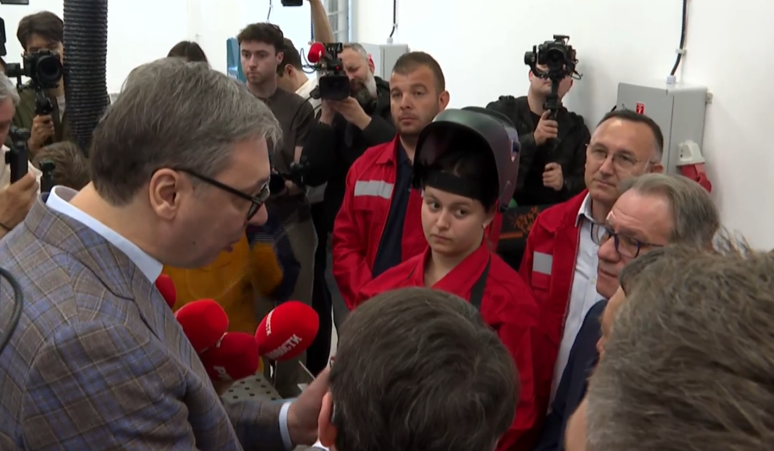 Vučić u Pančevu u Centru za dualno obrazovanje: Ovde smo da slavimo rad i njegovu budućnost, a ne nerad  (VIDEO)