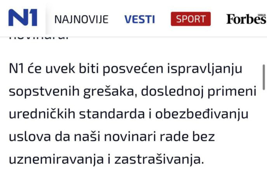 Bolje da je nisu branili! N1 izdao sporno saopštenje o Žaklini Tatalović: krivicu prebacili na Danicu Vučenić?
