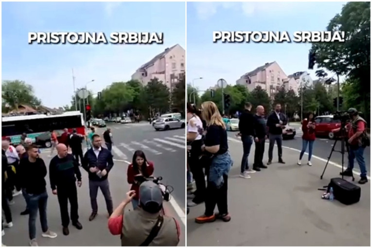 Ovo je pristojna Srbija! Dok blokaderi ruše i divljaju, građani koji vole svoju zemlju mirno stoje (VIDEO)