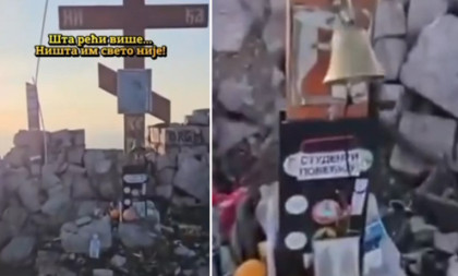 Blokaderi oskrnavili "svetionik" pravoslavlja! Dobri domaćin zaustavio ludilo - nije ih mrzelo da se popnu na vrh Rtnja! (VIDEO)