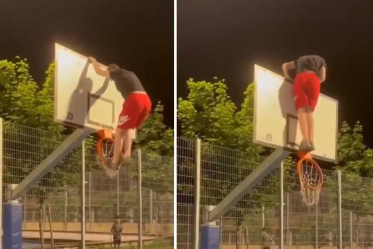 Blokaderi ruše sve pred sobom! Jedan se popeo na tablu i razvalio koš  - je l ovo borba za "bolje društvo"? (VIDEO)
