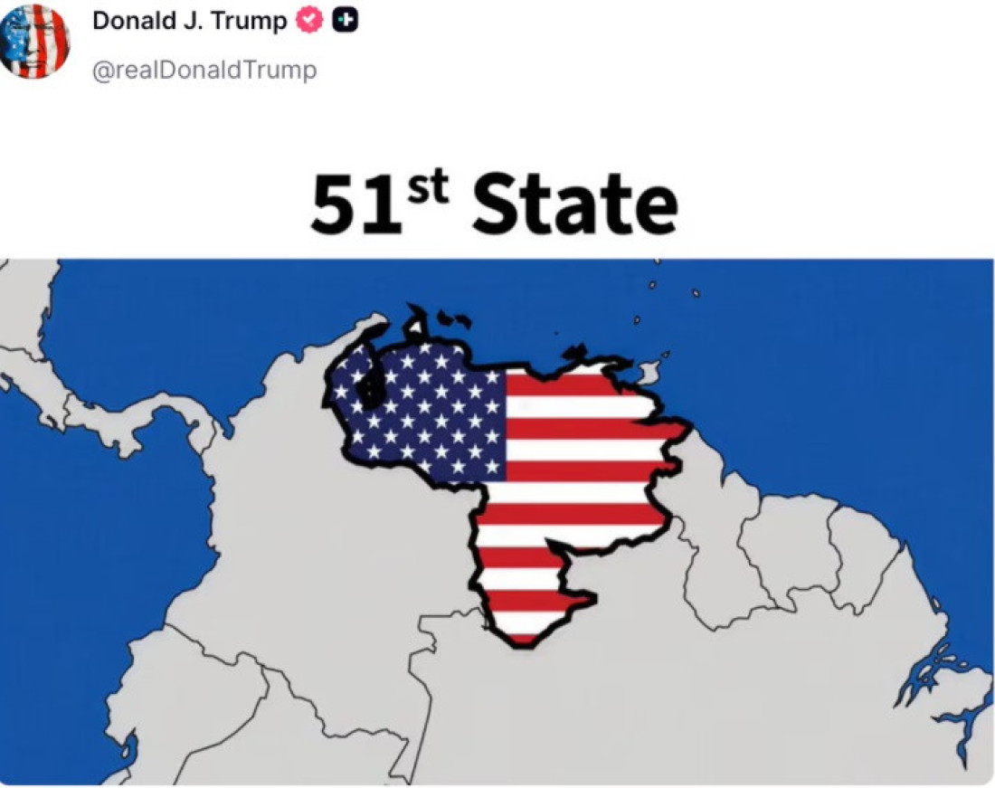 Tramp opet šokirao objavom! Venecuela osvanula u bojama američke zastave (FOTO)