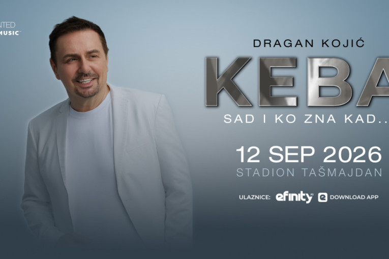 Spektakl koji se čekao decenijama: Keba zakazao koncert karijere 12. septembra na Tašmajdanu pod nazivom "Sad i ko zna kad"!
