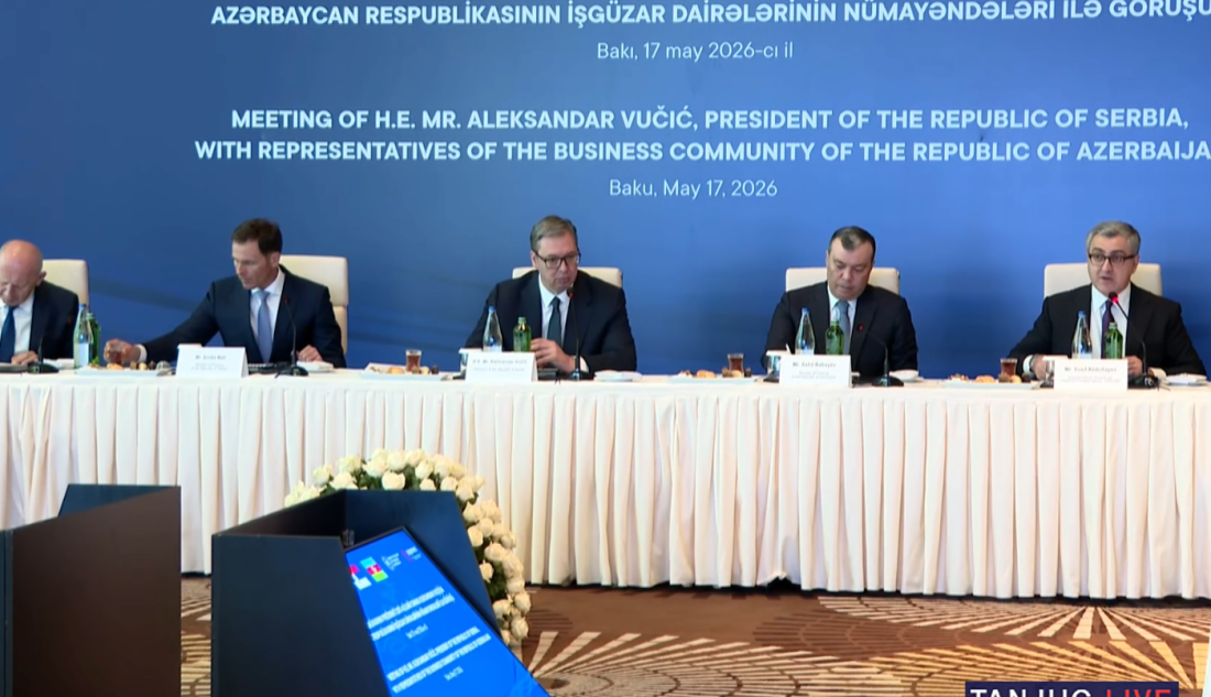 Predsednik Vučić na sastanku sa predstavnicima azerbejdžanskih kompanija (VIDEO)