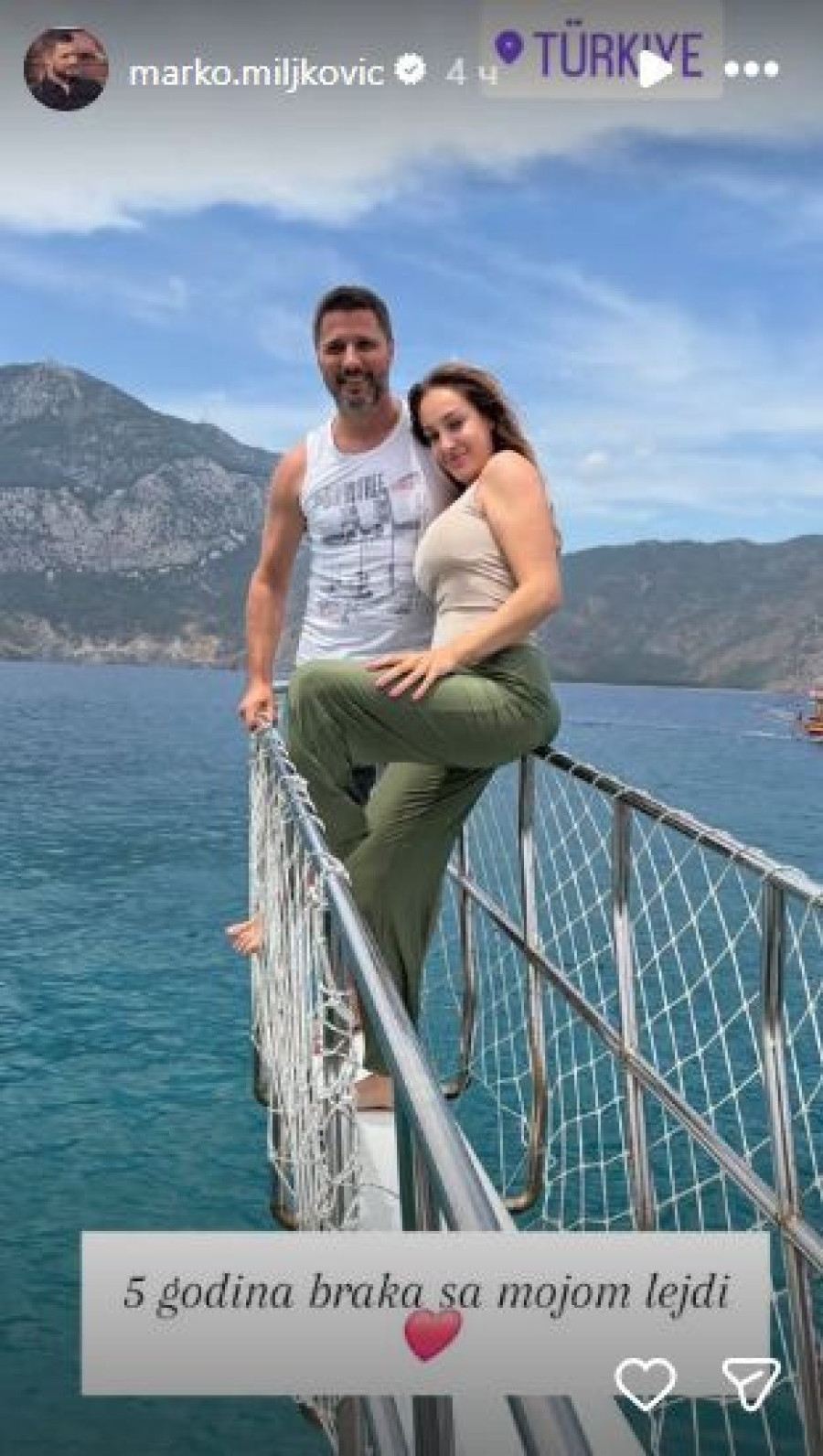 Luna i Marko slave petu godišnjicu braka: Tek da vidite gde! (FOTO)