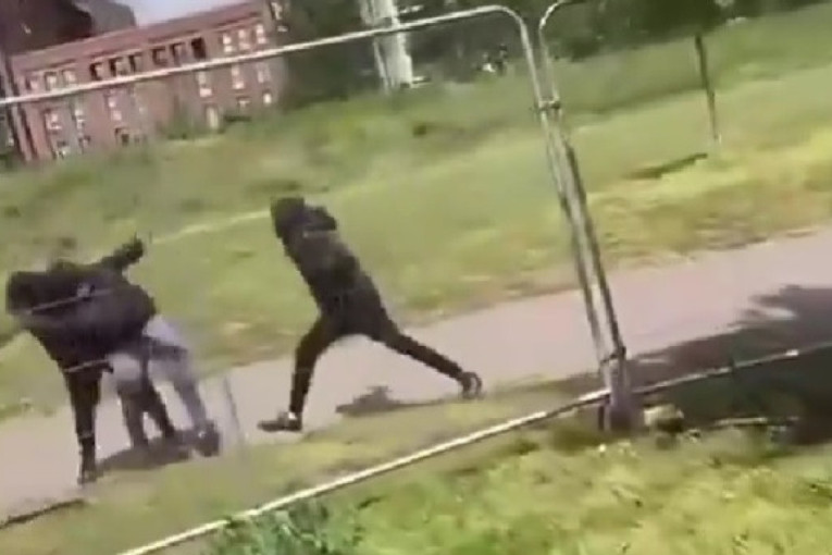 Drama usred dana! Porodice gledale kako tinejdžeri jure sa mačetama po parku, a onda je uskočio on... (VIDEO)