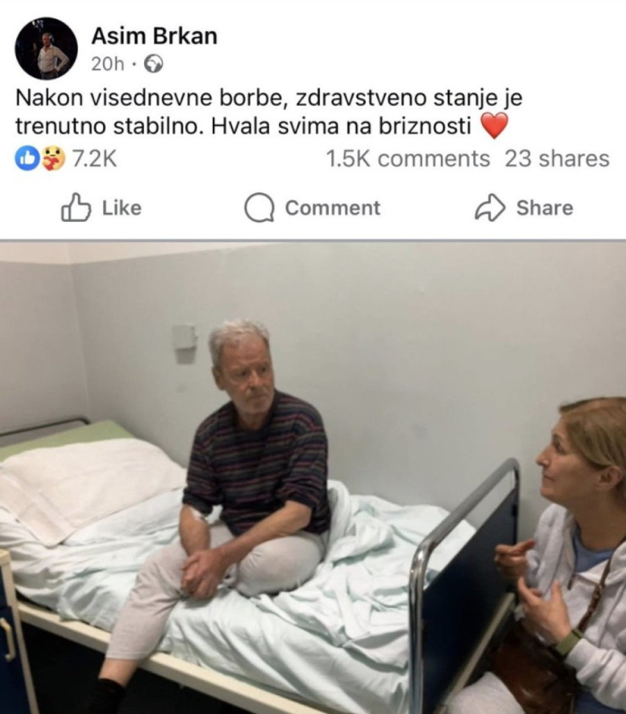 Hospitalizovan Asim Brkan: Pevač se oglasio iz bolnice gde su mu se borili za život