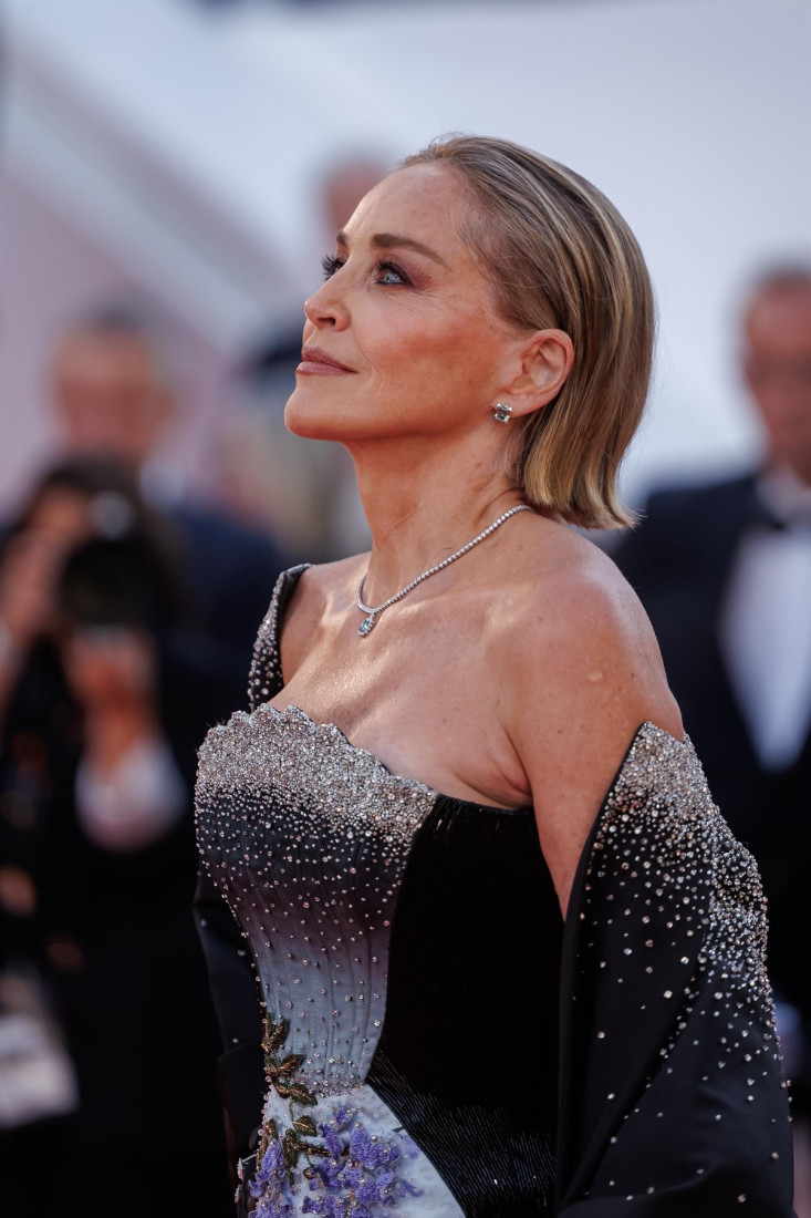Haljina i pelerina u sukobu sa pravilnikom: Šeron Stoun elegantno zaobišla novi dres kod festivala (FOTO)