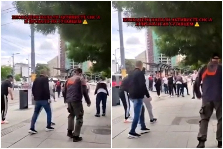 Horor! Blokaderi napali aktiviste SNS-a, pa ih prskali suzavcem! (VIDEO)
