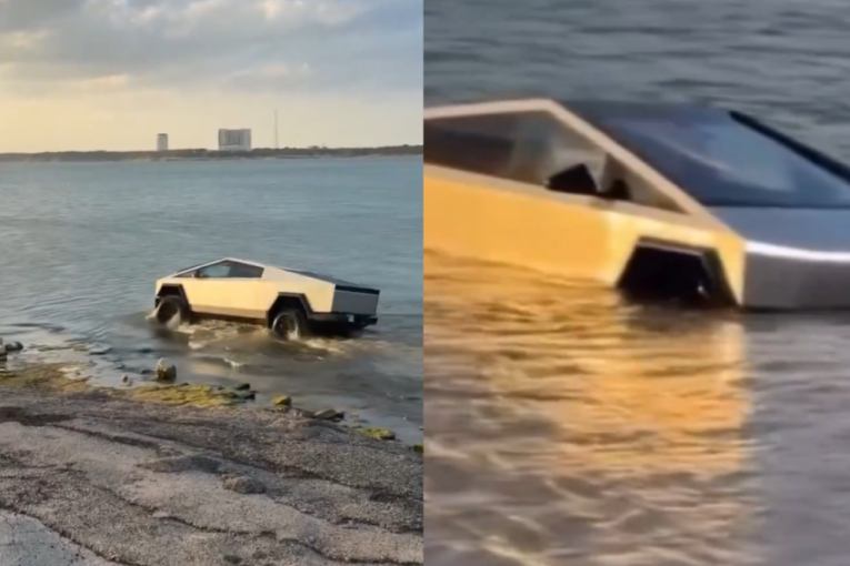 "Ne možeš tu da se parkiraš": Vozač hteo da proba specijalnu opciju u Tesli, pa uleteo u jezero i tamo i ostao (VIDEO)