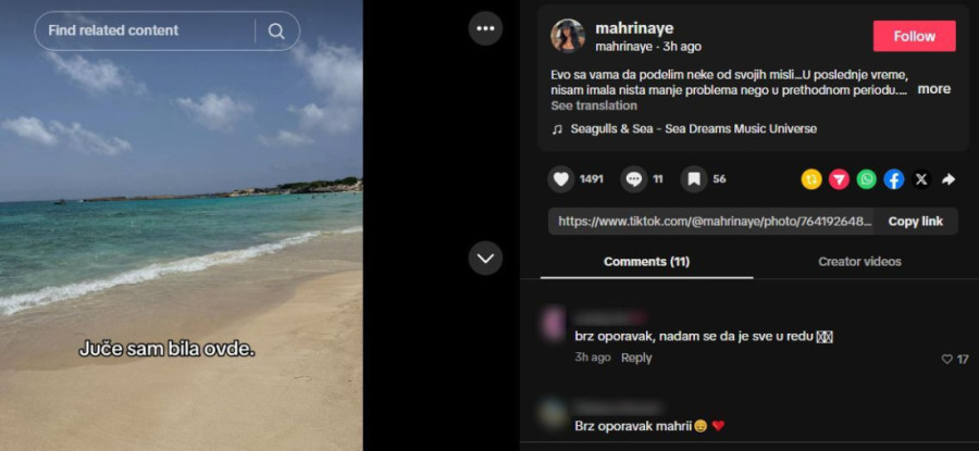 "Čekam operaciju..." Pevačica zbog iznenadne komplikacije završila u bolničkoj postelji (FOTO)