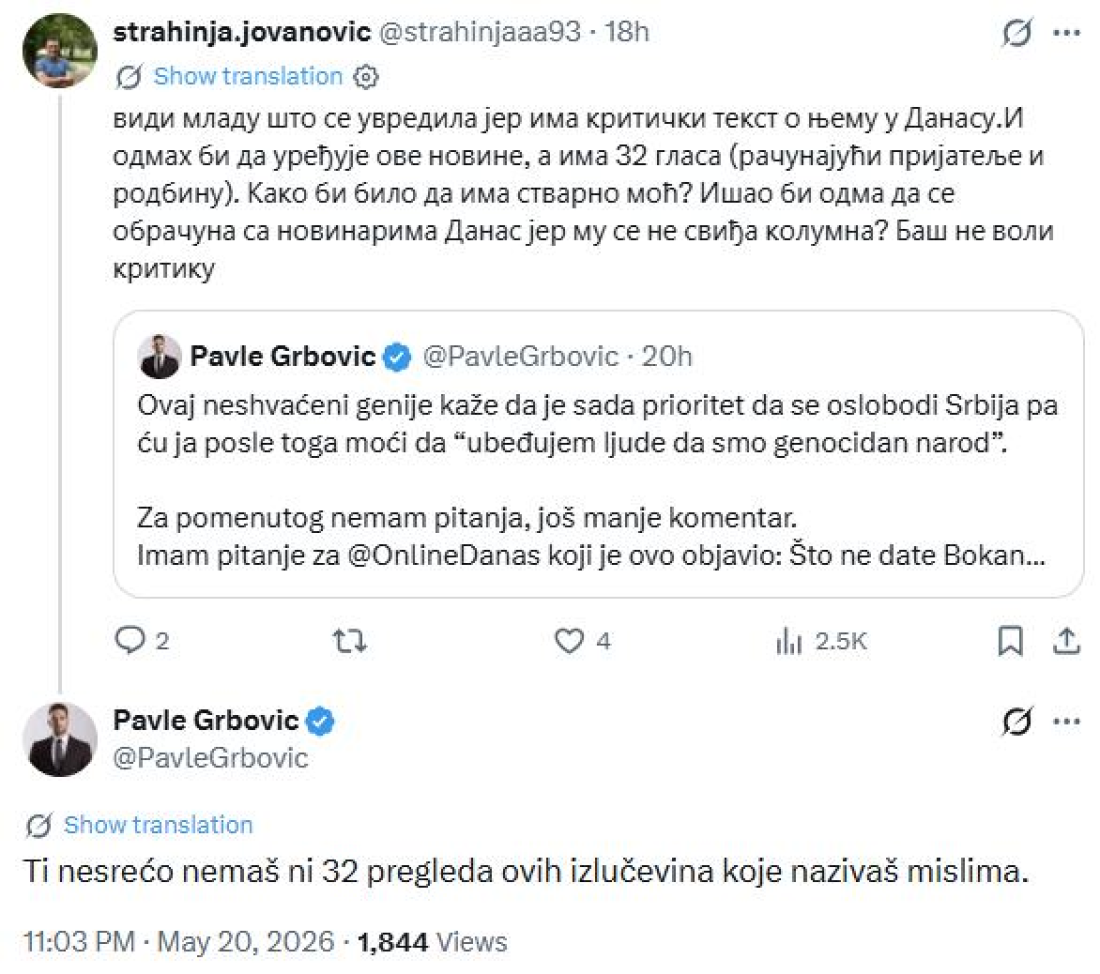 Seva među blokaderima, mržnja probila sve granice: Ko ima "izlučevine" umesto misli, a za koga glasa 32 ljudi računajući i rodbinu