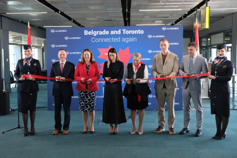 Adrijana Mesarović ispratila avion "Er Srbije" za Toronto: Let posle 34 godine, Beograd sve važnije čvorište (FOTO/VIDEO)